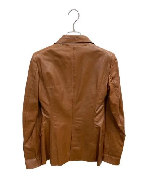 Gucci Giacca Sartoriale Pelle Marrone Donna 38 M 122328.XN064