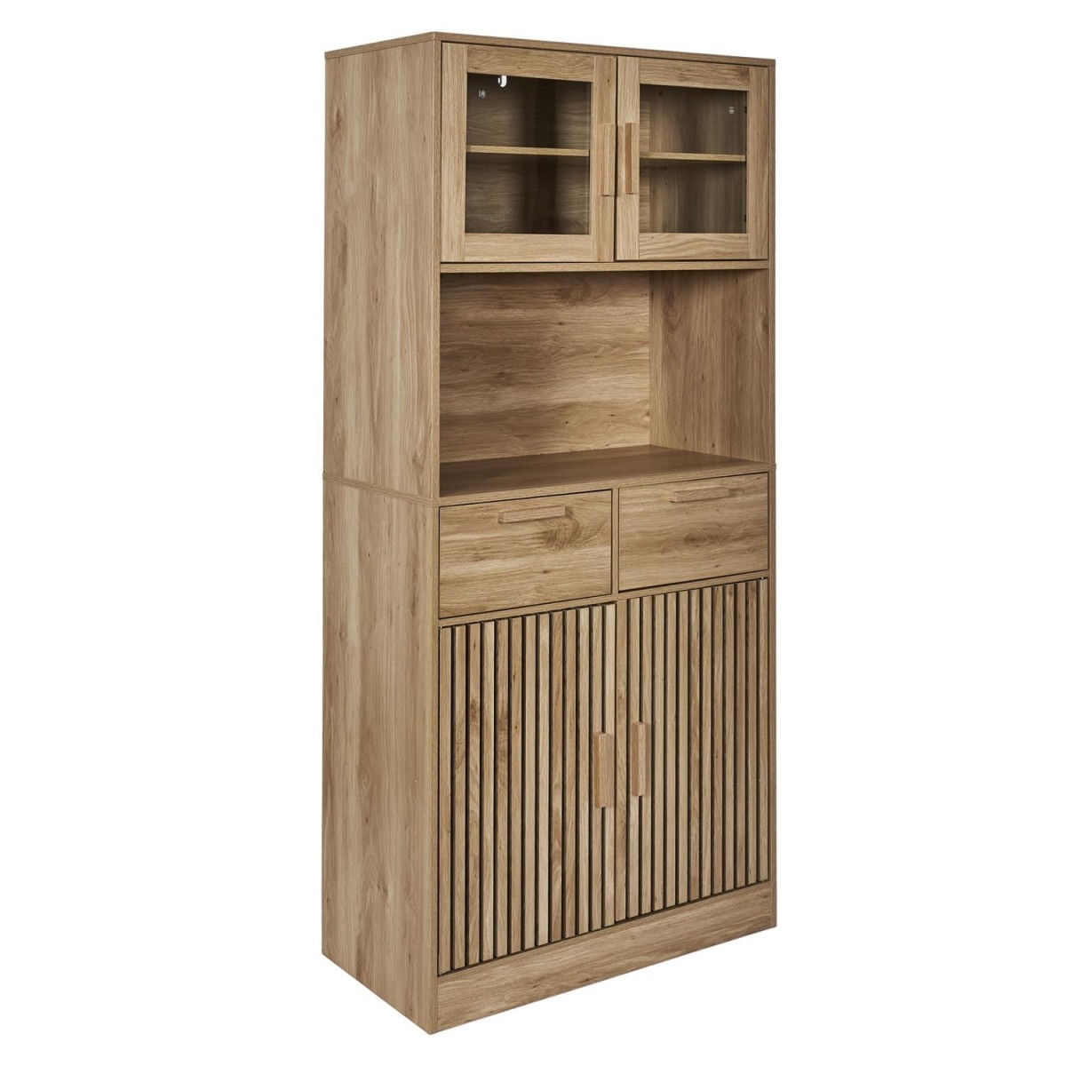 Buffet de cuisine Klaus 172cm marron contre le manque de place