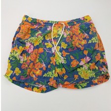 Polo Ralph Lauren Vinatge Hawaiian Floral Swim Trunks Size L Vibrant Tropical