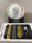 MILWAUKEE BREWERS- LOGAN HENDERSON AUTOGRAPH BREWERS LOGO BASEBALL JSA CL60899