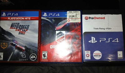 3 Pack - Need For Speed: Rivals (Playstation Hits) , Driveclub, Trials PS4 - EUC
