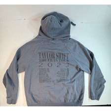 Taylor Swift The Eras Tour 2023 Hoodie Blue Gray Concert Merch XL