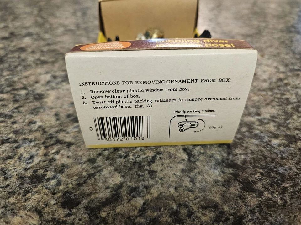 RARE NEW 1969 PENN PLAX AQUARIUM AERATING Bubbling KNEELING DIVER NEVER USED - Image 3 of 4