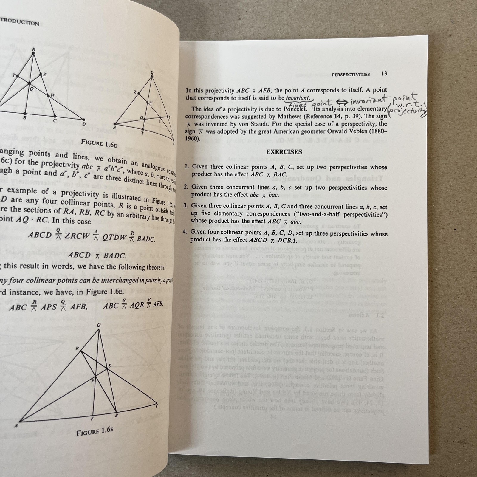 Projective Geometry H.S.M. Coxeter Mathematics Springer Yellow ...