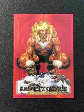 Sabretooth 2024 Marvel Masterpieces 92 Platinum #78 Red Prism /492