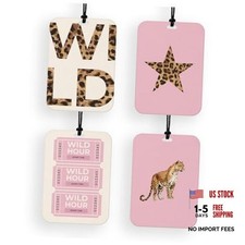 4 Pcs Cheetah Air Freshener Pink Cheetah Print Car Accessories For Women Wild 4 Pcs Cheetah Air Freshener Pink Cheetah Print Car Accessories For Women Wild
