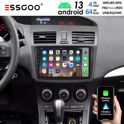 9'' Android 13 Autoradio Für Mazda 3 2010-2013 GPS Navi BT RDS WIFI Carplay 4+64G