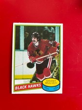 1980-81 O-Pee-Chee hockey set break #212 Grant Mulvey - Chicago Blackhawks NRMT