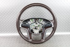 15-20 Escalade Esv Brown Leather Driver Column Steering Wheel Heated Oem Oe Wty