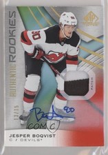 2019 SP Game Used Red Spectrum Premium Materials 13/15 Jesper Boqvist Auto 00pq