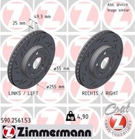 2X Zimmermann 590.2561.53 Bremsscheibe FüR Toyota