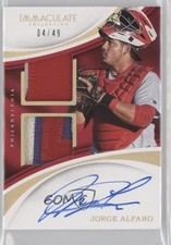 2017 Panini Immaculate Signature Rookie Gold 4/49 Jorge Alfaro Patch Auto uk2