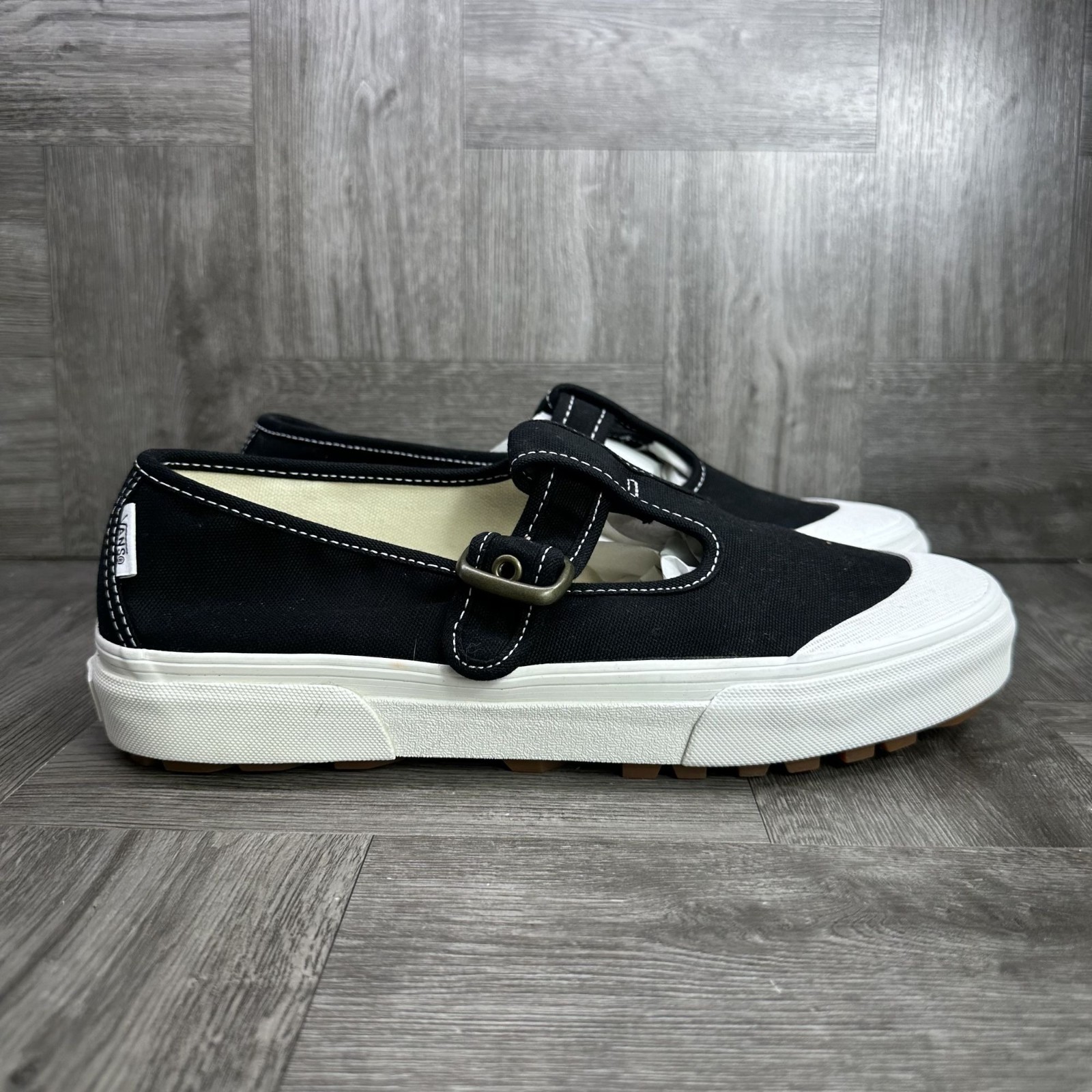 Vans Mary Jane Women's size 9 Black White Causal Shoes