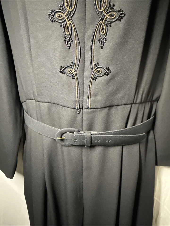 Pantalón jersey vintage Liz Claiborne negro de una pieza con cuentas talla 12 Foto 4 de 4