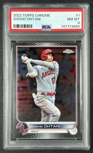 SHOHEI OHTANI PSA 8 2022 TOPPS CHROME #1 ANGELS 3884