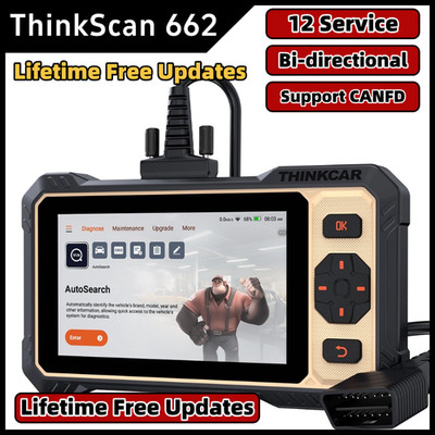 ThinkScan 662 OBD2 Diagnostic Bidirectional Service Tools 4 System 12 Service US