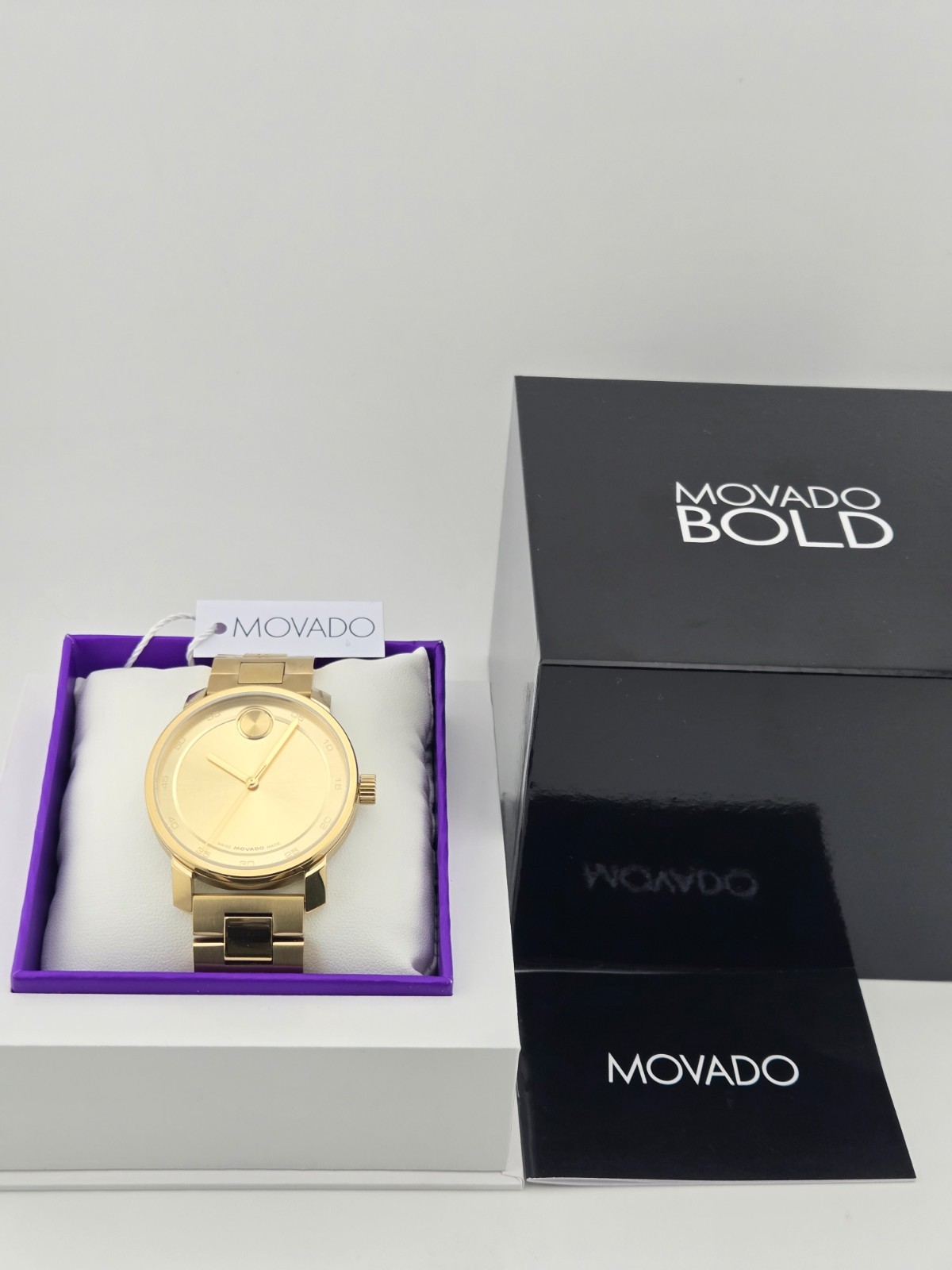 $795 MSRP | Movado Bold Access Men's Gold Tone  Watch - 3600912 NEW