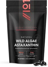 Wild-Algae Astaxanthin 160mg - Providing 8mg 1 count (Pack of 90), Pink