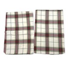 Eddie Bauer 2 Standard Pillowcase Pair Red Montlake Plaid Cotton Flannel Sham