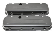 Steel Short Valve Covers Fits 19651995 Chevy Bbc 396-502 454 Logo Black