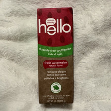 hello Fluoride-Free Toothpaste Watermelon 4.2 oz No SLS, Dyes, Parabens