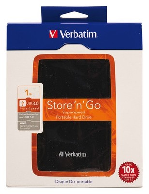Verbatim Store 'n' Go Portable, externe Festplatte Schwarz 1TB, USB 3.0