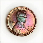 🌈 1919 Lincoln Wheat Cent – Rainbow Toned – Beautiful Color - C00243