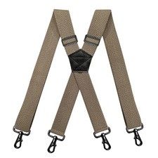 Mens Suspenders 4 Clips Heavy Duty X-Back Adjustable Elastic Braces for Jeans