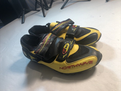 Northwave Cycling Shoes Size 45 Euro/12 US Black & Yellow Made in Italy