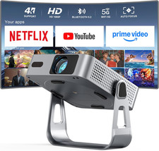   Officially-Licensed APP  1800Ansi  Smart Mini Projector with Wifi and Bluetooth