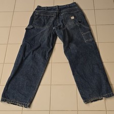 VTG Abercrombie & Fitch Men's cargo Straight Medium Wash Blue Denim made in usa