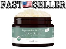 Beauty Peppermint Tea Tree Body Scrub Sugar Scrub for Smooth Skin 10oz 283g  