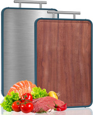 Stainless Steel Cutting Board for Kitchen, Cutting Board Double Sided Food