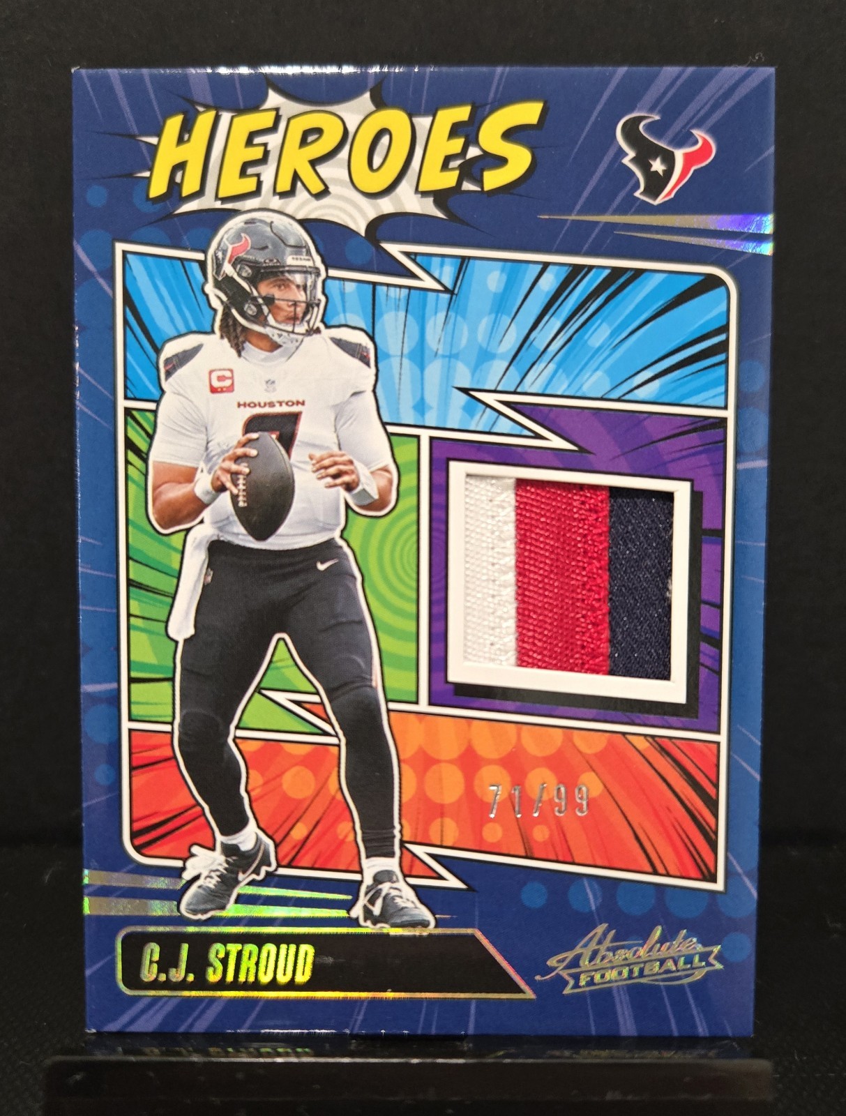 2025 Panini Absolute C.J. Stroud Heroes Memorabilia Patch Tri Color #/99 Texans