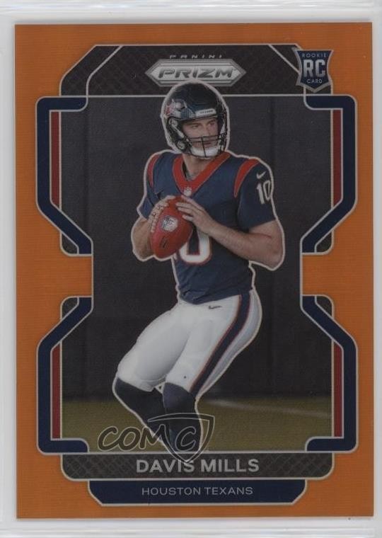 2021 Panini Prizm Rookie Orange Prizm 135/249 Davis Mills #352 o8g