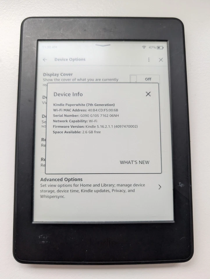 Kindle Paperwhite E-reader (7th Generation) - 6" High-Resolution Display Wi-fi - Image 2 of 3
