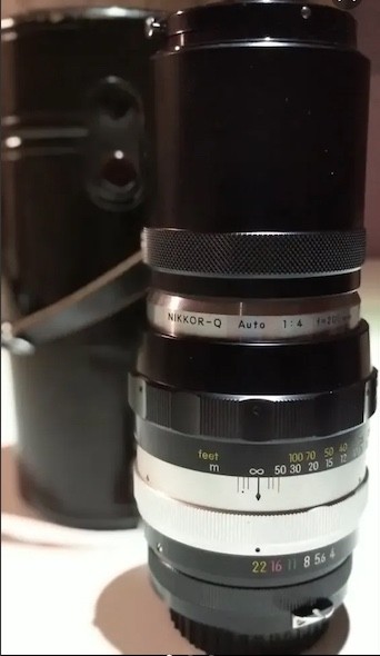 Nikon Nikkor - Q Auto 1:4 200 mm Nippon Kogaku colección.