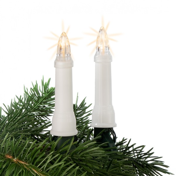 Lichterkette Kerzen AußEn, 24 Warme Led, LichtläNge 1035Cm, Schaft Weiß, Trafo-image