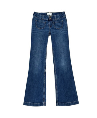Abercrombie Kids Girls Bootcut Blue Denim Jeans Low Rise Regular Fit 11/12