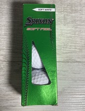 New Srixon Soft Feel White Golf Balls 3 Balls