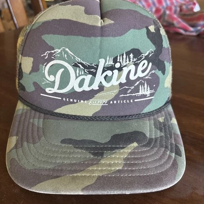 Dakine Classic Logo Trucker Eco Snapback Hat Vintage Camo New - Image 1 of 4