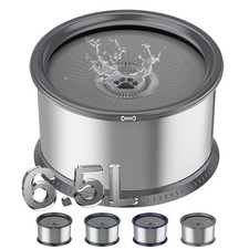 6.5L Stainless Steel Dog Water Bowl, No Spill Water Bowl for Dogs