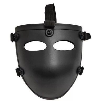 Aramid Fiber 3A Ballistic Bullet Proof Face Guard Shield Mask Black