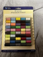 Crafters Square 50 Spools Of All Purpose Thread New