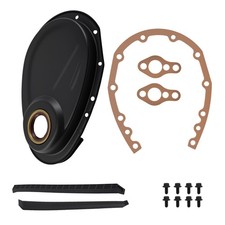 Engine Front Cover Set For Chevy Small Block V8 283-400 1958-1986 Steel Black