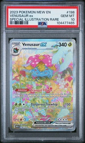 POKEMON 2023 VENUSAUR ex SPECIAL ILLUSTRATION RAREMEW EN-151 #198 PSA 10