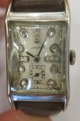 VINTAGE LONGINES K\u0026E 14K WHITE GOLD 