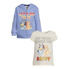 Disney Bluey Hoodie Sweatshirt Jacket Shirt Set Dog Bingo 2T 3T 4T Girl Toddler