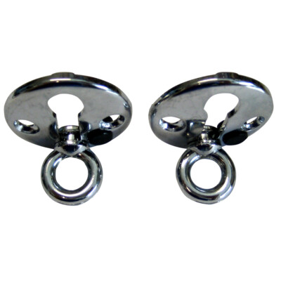 Perko Marine Boat Fender Lock Chrome Plated Zinc Alloy 3/8'' Eye 1-1/2'' Flange