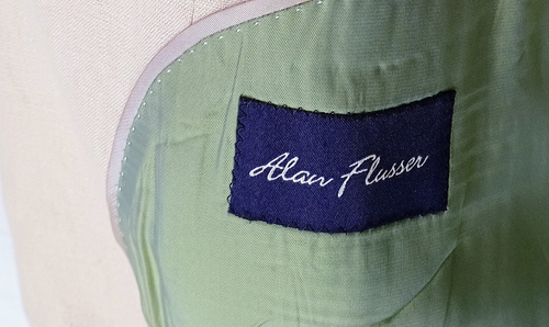 Men's 46Long LINEN Sport Coat Alan Flusser - Picture 5 of 13